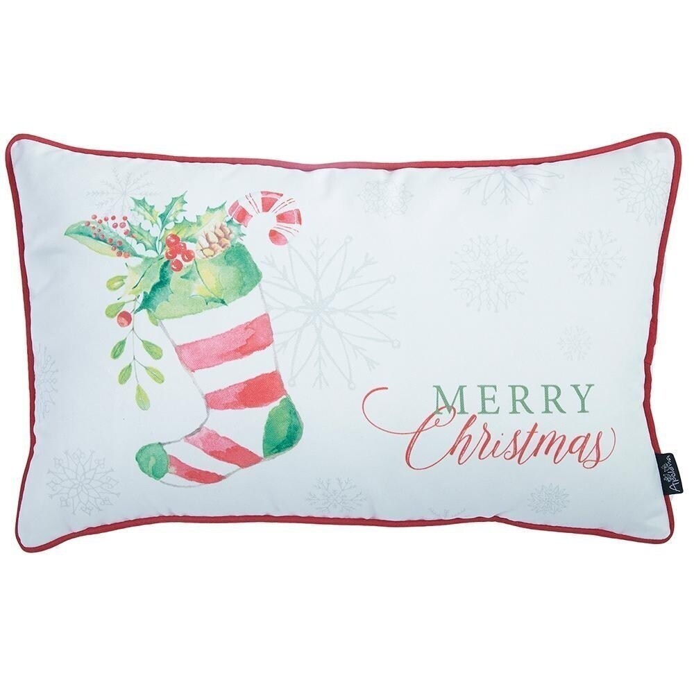 Christmas Stocking Printed Throw Pillow Cover Christmas Gift 12\