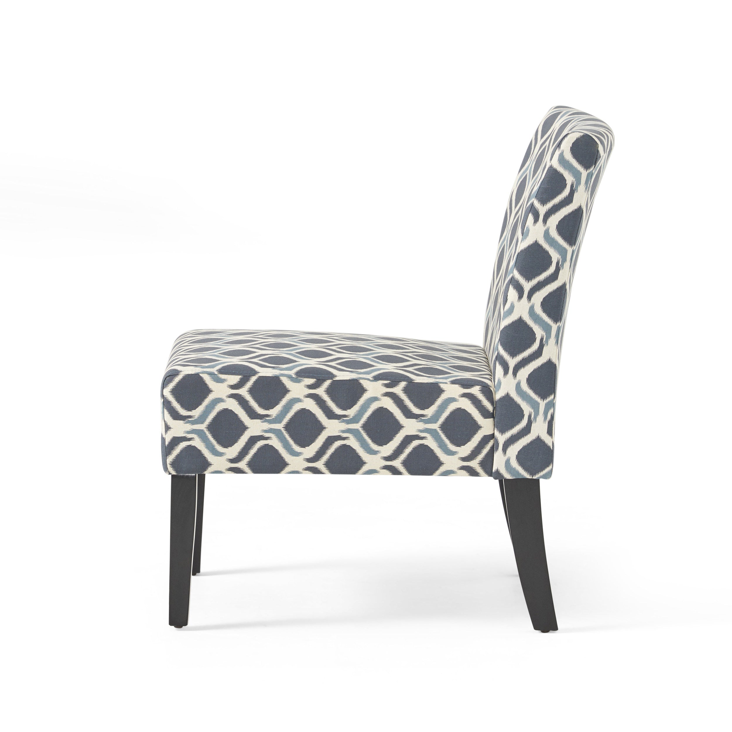 Kalee Contemporary Fabric Slipper Accent Chair