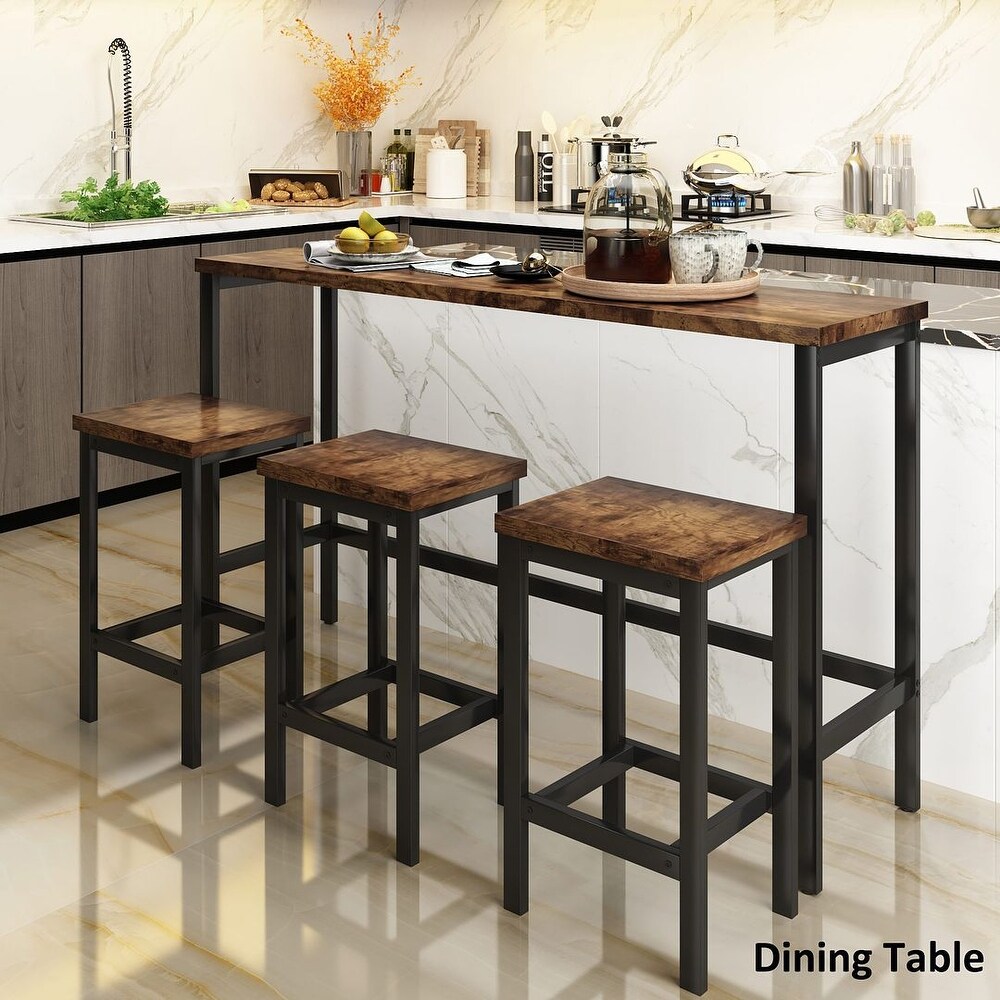 4 Piece Counter Height Dining Table Set   60.2\