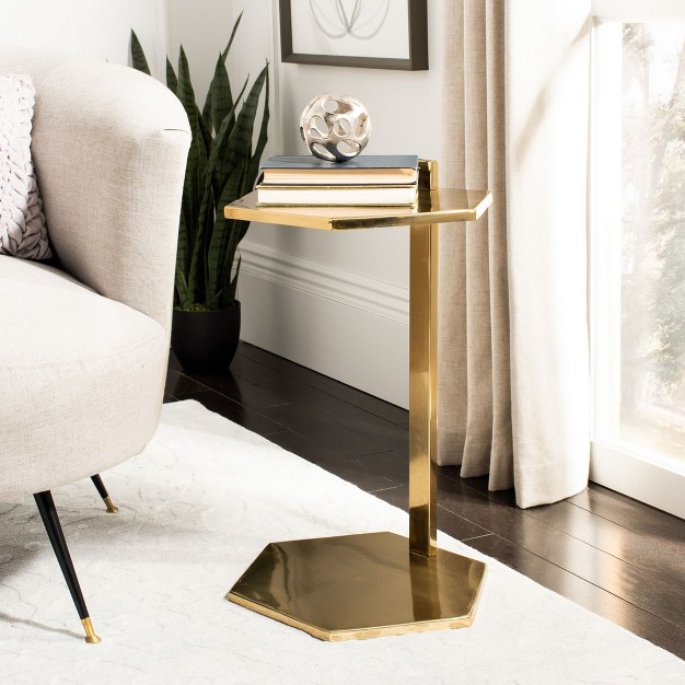 Aurea Hexagon C table Gold Safavieh