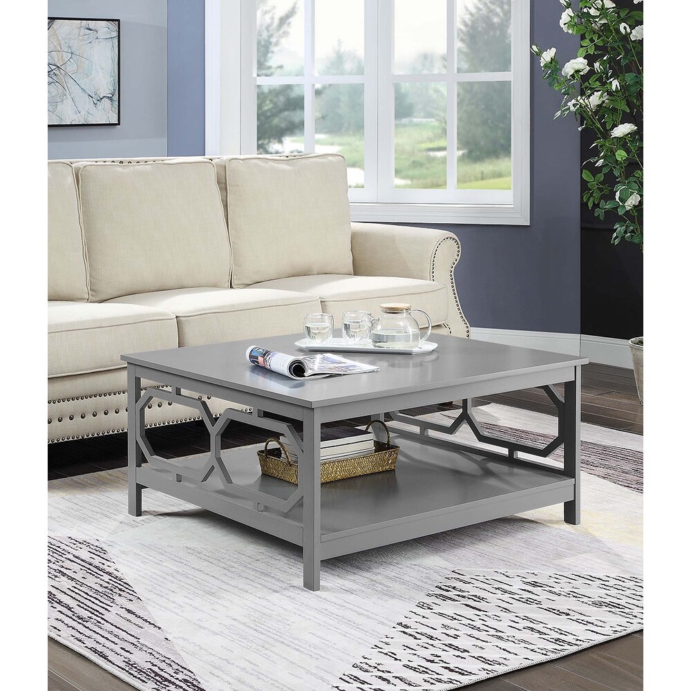 Convenience Concepts Omega Square 36 inch Coffee Table with Shelf