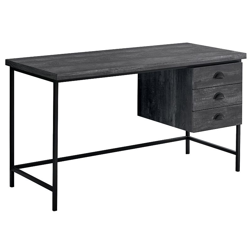 55 Charcoal Black Contemporary Computer Desk