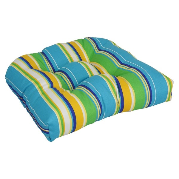 19-inch Rounded Back Tufted Indoor/Outdoor Chair Cushion - 19