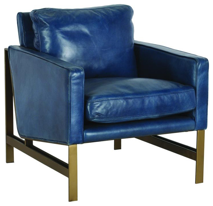 Chad Club Chair Blue by Kosas Home   Contemporary   Armchairs And Accent Chairs   by Kosas  Houzz