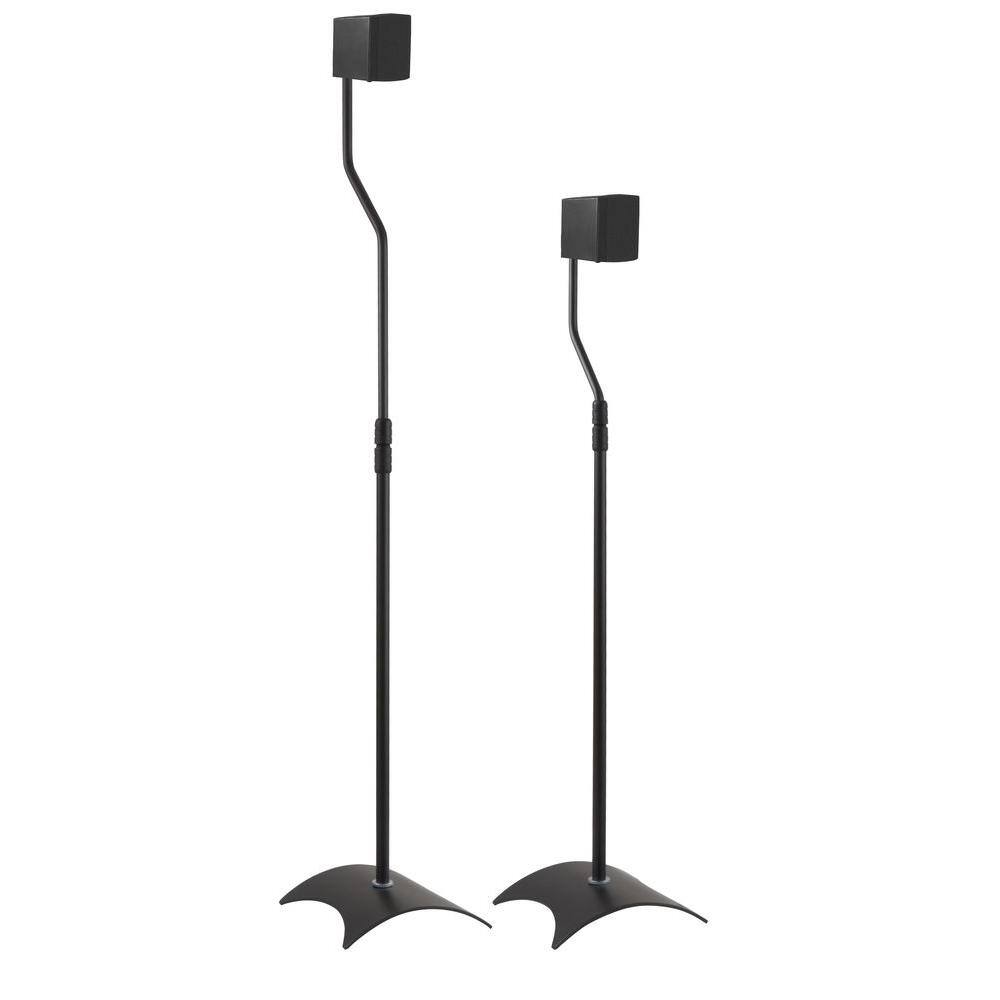 AVF Adjustable Height Speaker Floor Stands Black (Set of 2) EAK80B-A