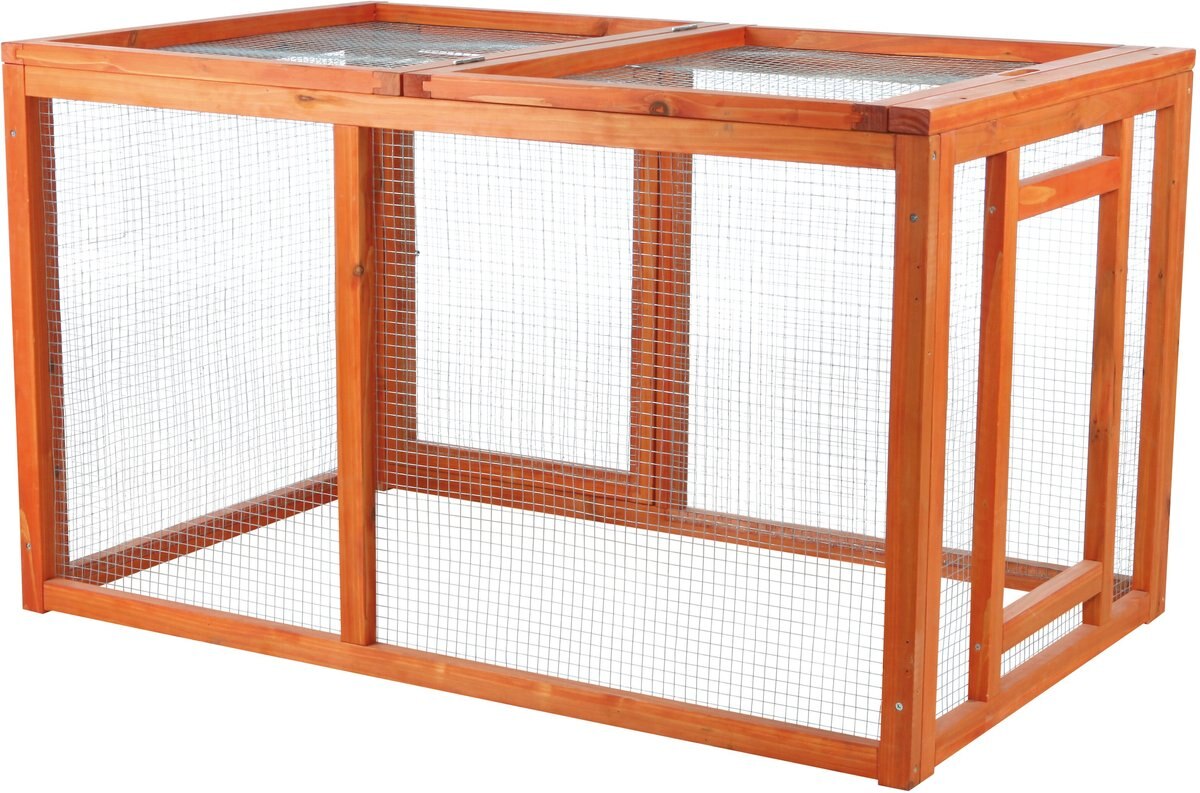 TRIXIE Natura Outdoor Run Chicken Coop with Covered Top