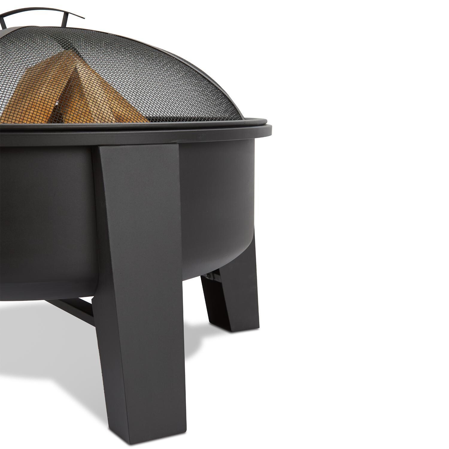 Ultimate Patio Logtown 35-Inch Round Wood Burning Fire Pit