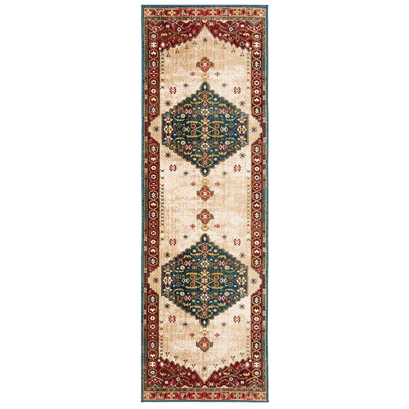 Safavieh Kashan Courtney Medallion Framed Rug