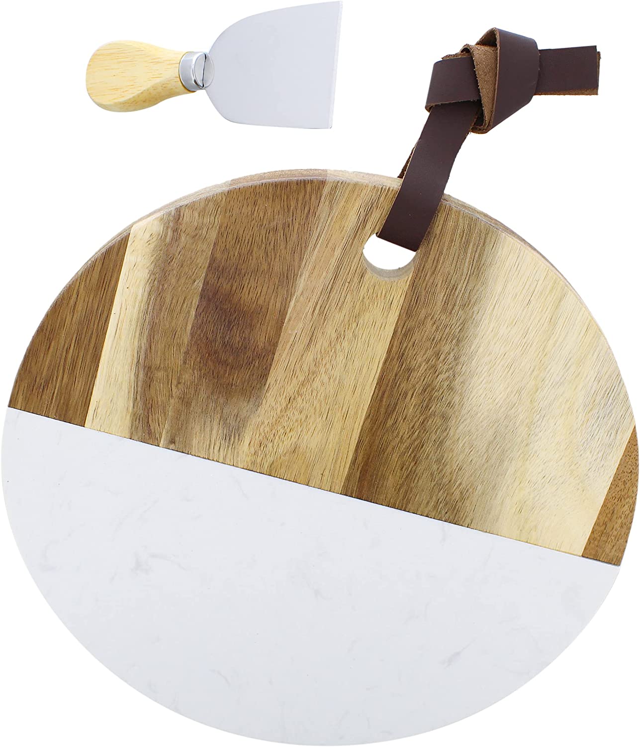 G Francis Acacia and Charcuterie Board Cheese Board and Knife Set for Appetizers