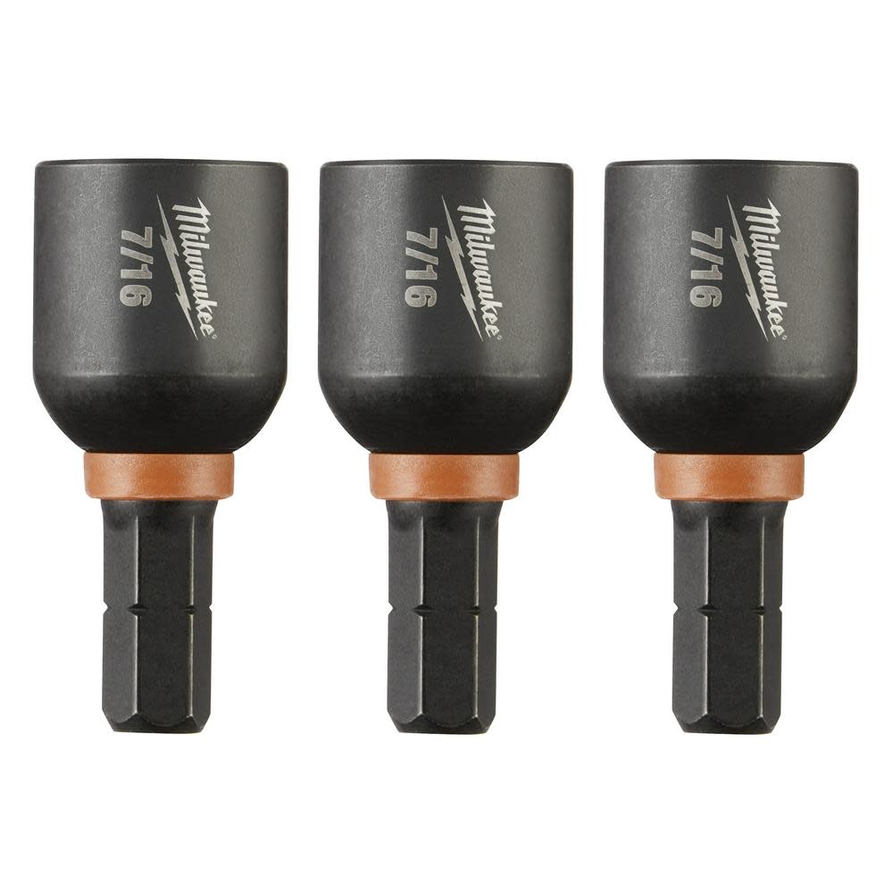 Milwaukee SHOCKWAVE Impact Duty 7/16 Insert Magnetic Nut Driver 3PK 49-66-4516 from Milwaukee