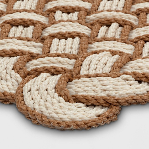 Lovers Knot Doormat Cream brown