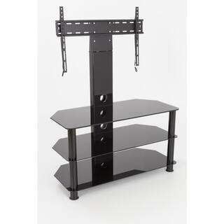 AVF SDCL900BB-A Stand with TV Mount for TVs up to 65 in. Black Glass Black Legs SDCL900BB-A