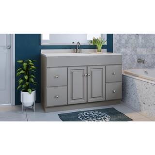 Design House Wyndham 48 in. W x 21 in. D Ready to Assemble Bath Vanity Cabinet Only in Gray 597286