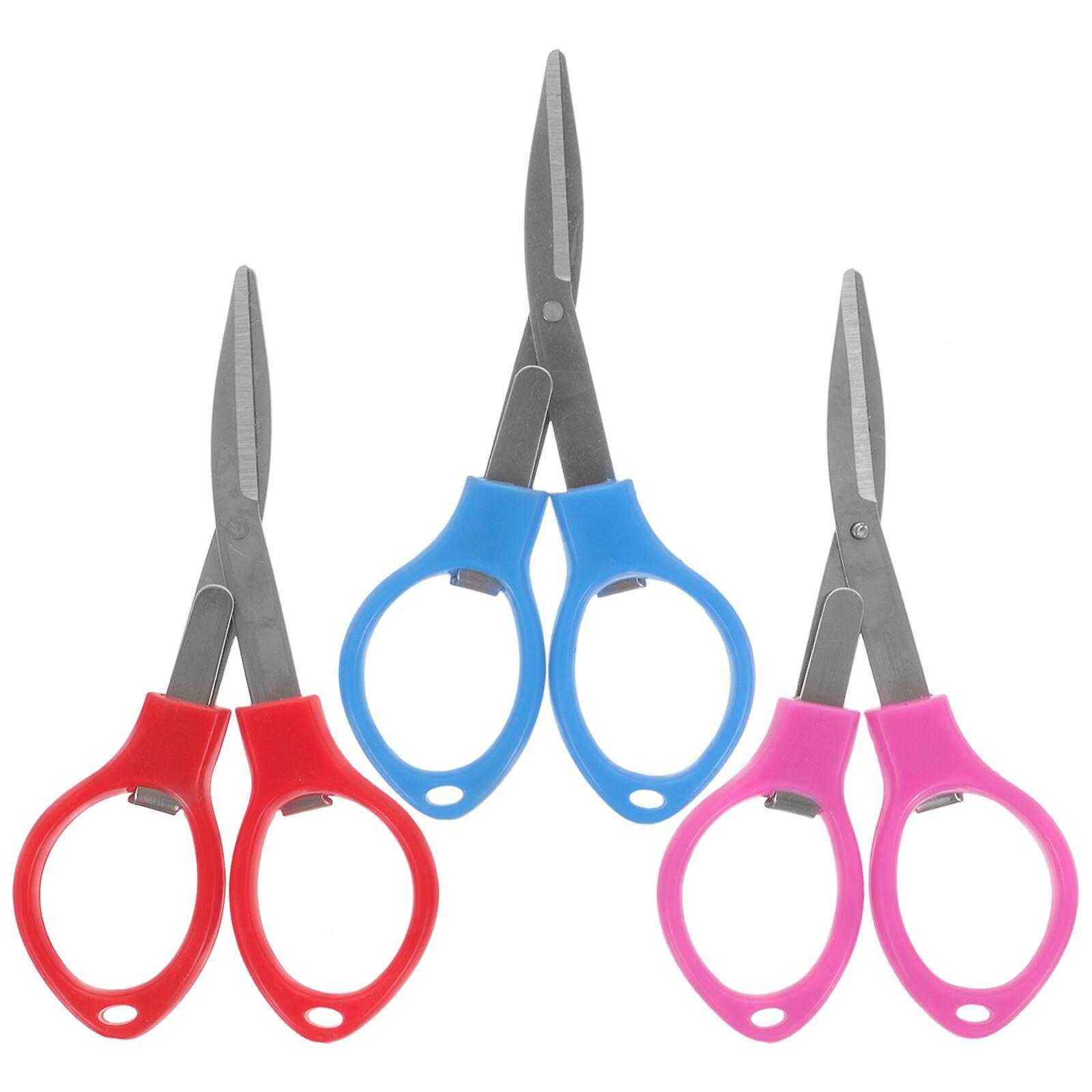 3pcs Mini Scissors Stainless Steel Scissors Cutting Scissors Diy Scissors Folding Scissors