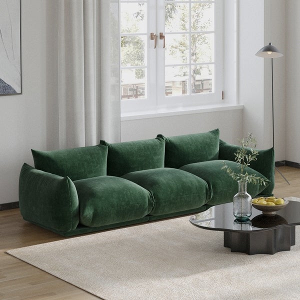 3-Seats Sectional Sofa Chenille Fabric Sofa Lounge Couch