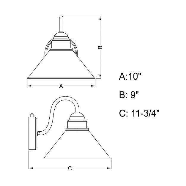 Vaxcel Outland 1 Light Sconce Aged Iron