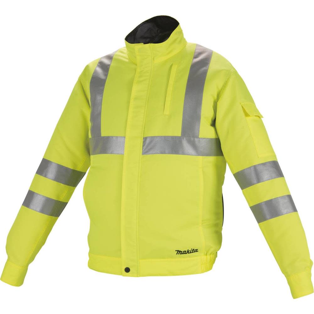 Makita 18V LXT Lithium-Ion Cordless High Visibility Fan Jacket Jacket Only (XL) DFJ214ZXL from Makita