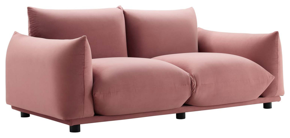 Copious Performance Velvet Loveseat   Contemporary   Loveseats   by ShopFreely  Houzz