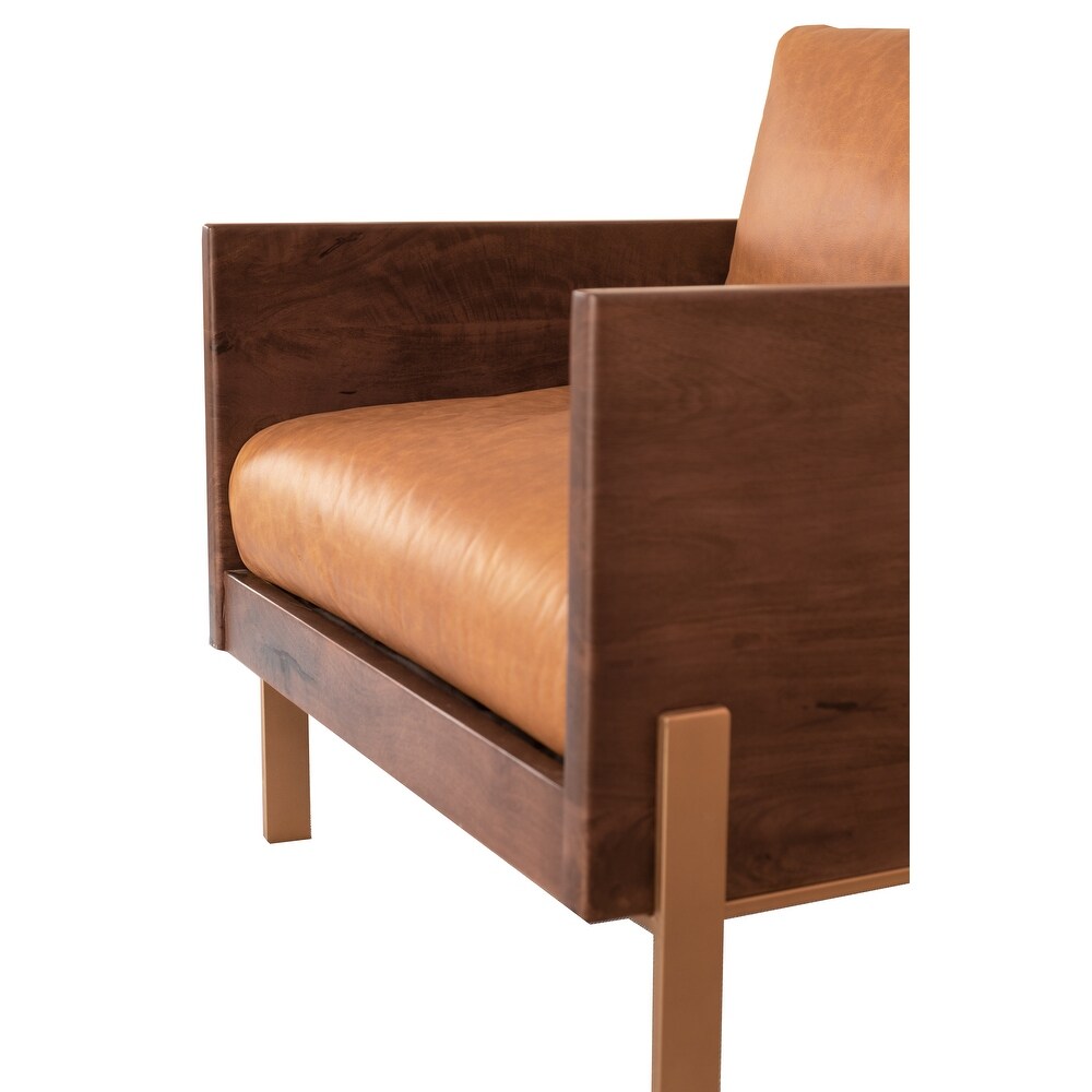 Burano Top Grain Leather Accent Chair