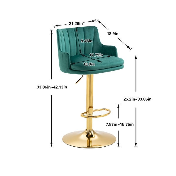 6-Color Bar Stools with Back and Footrest Counter Height