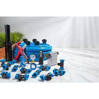 Orbit In-Ground Sprinkler System with 12 in. Blu-Lock Tubing System and B-Hyve Smart Hose Faucet Timer with Wi-Fi Hub 50022