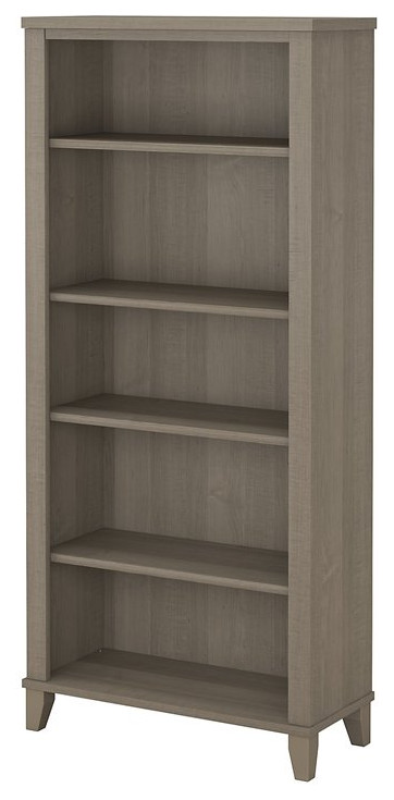 Scranton  ampCo Furniture Somerset 5 Shelf Bookcase in Ash Gray   Transitional   Bookcases   by Homesquare  Houzz