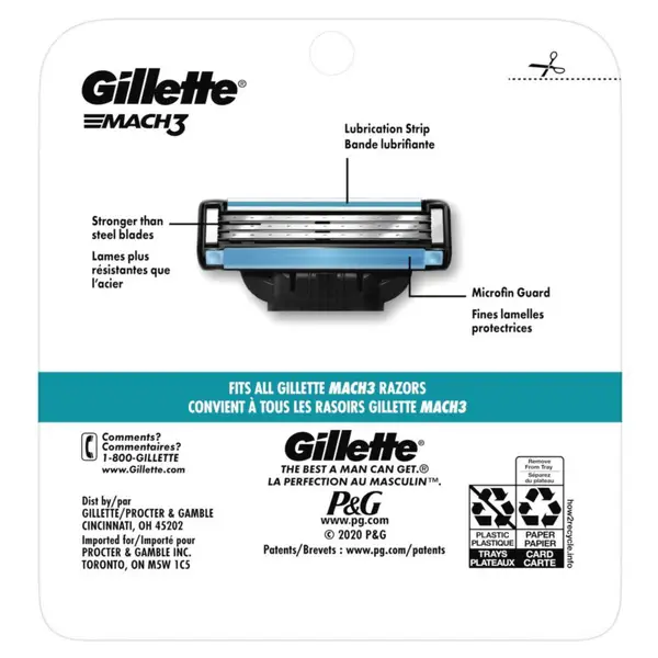 Gillette 8-Count Mach3 Men's Razor Blade Refills