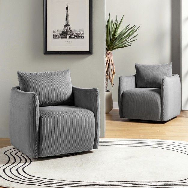 Angela 360 rotatable Swivel Barrel Chair set Of 2 artful Living Design