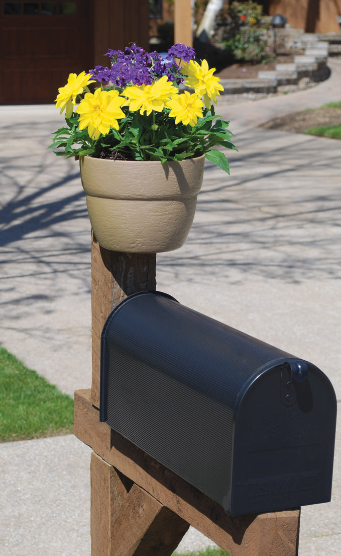 Emsco Group 2465-1 Bloomers Post Planter, for 4x4 Posts, Brown