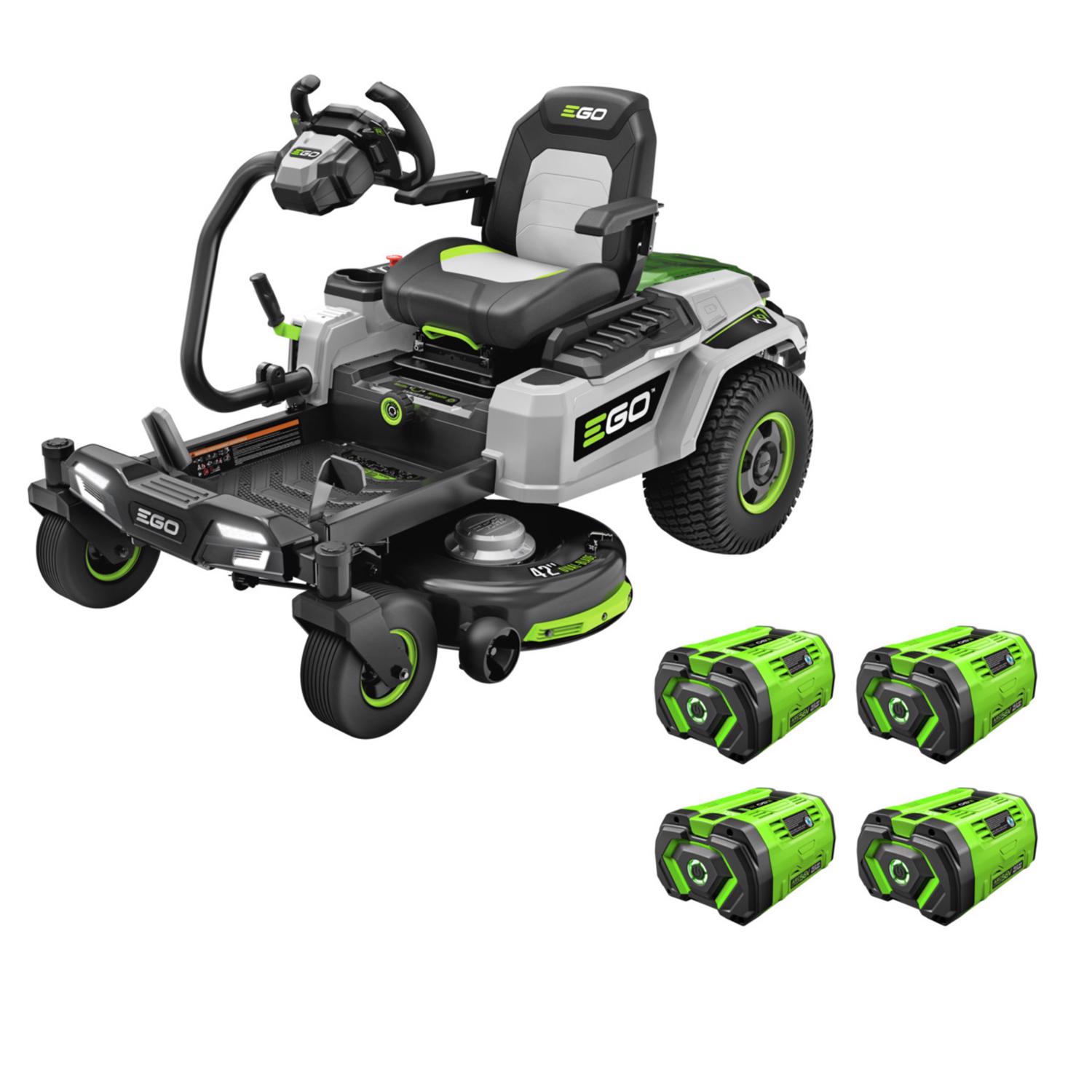 EGO Power+ Z6 ZT4205S 42 in. 56 V Battery Zero Turn Riding Mower Kit (Battery \u0026 Charger) W/ FOUR 12.0 AH BATTERIES