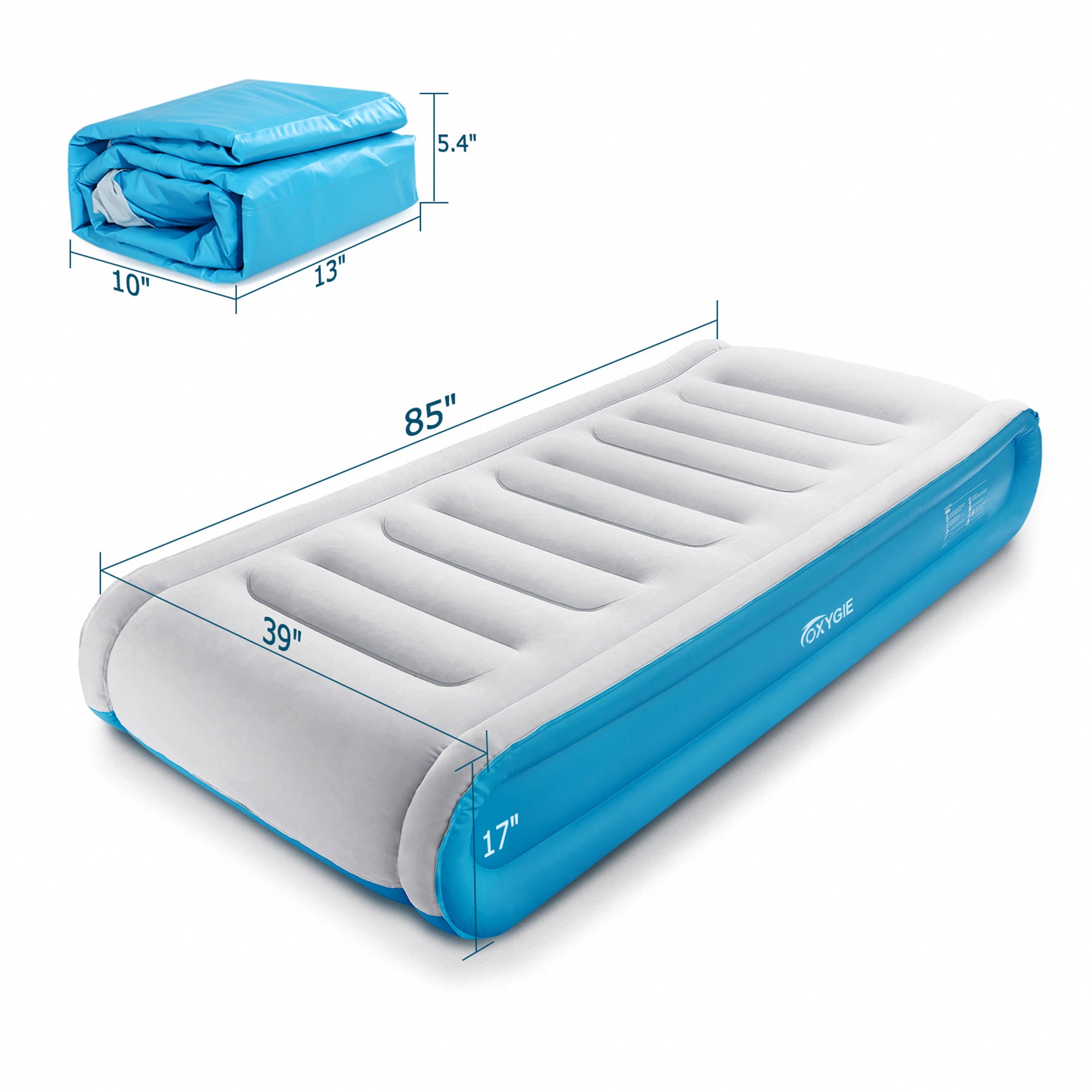 Valwix 85 x 39 x 17 ft Twin Air Mattress with Built-in Pump and Pillow， Inflatable Mattress for Home and Travel， 660 LBS Capacity