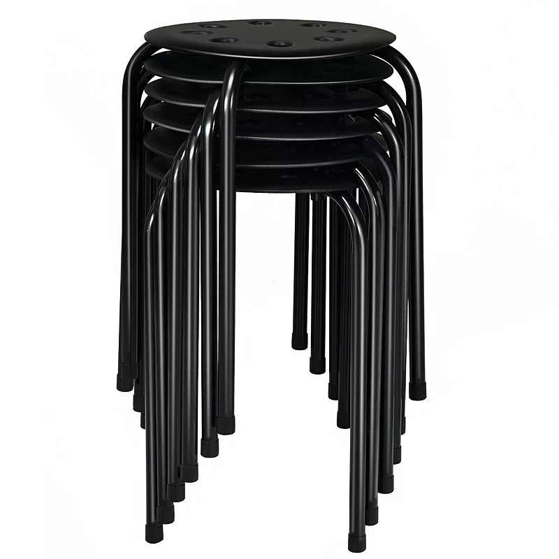 Set of 6 Portable Plastic Stack Stools