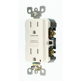 Leviton 15 Amp 125-Volt Duplex SmarTest Self-Test SmartlockPro Tamper Resistant GFCI Outlet White R92-GFTR1-0KW