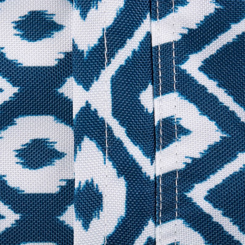 Blue and White Ikat Pattern Rectangular Tablecloth with Zipper 60” x 120”