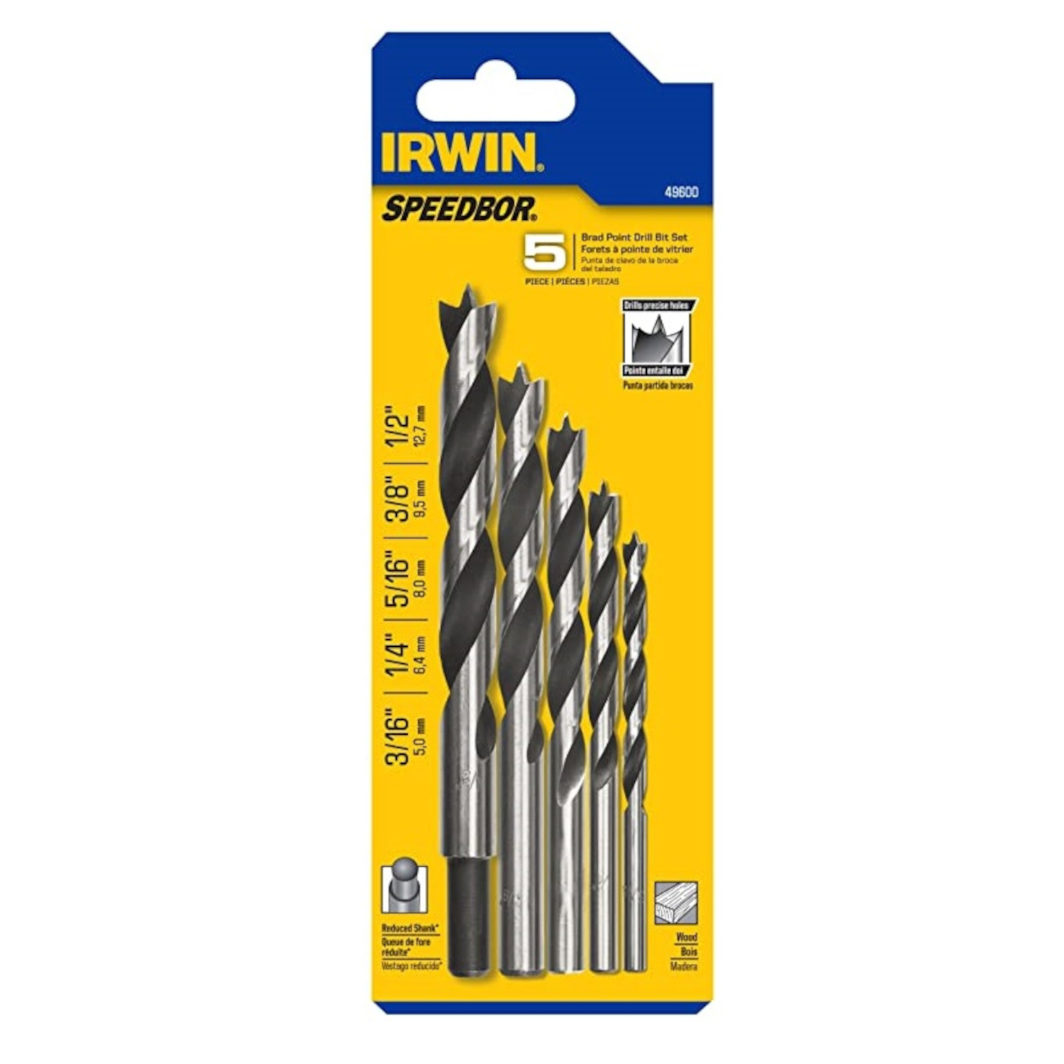 Irwin Steel Drill Bit Set 5 pc