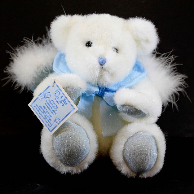 Ganz It x27 s A Boy Angel Bear One Plush Bear 8 Inches Baby Musical Eg6372 Fabric White