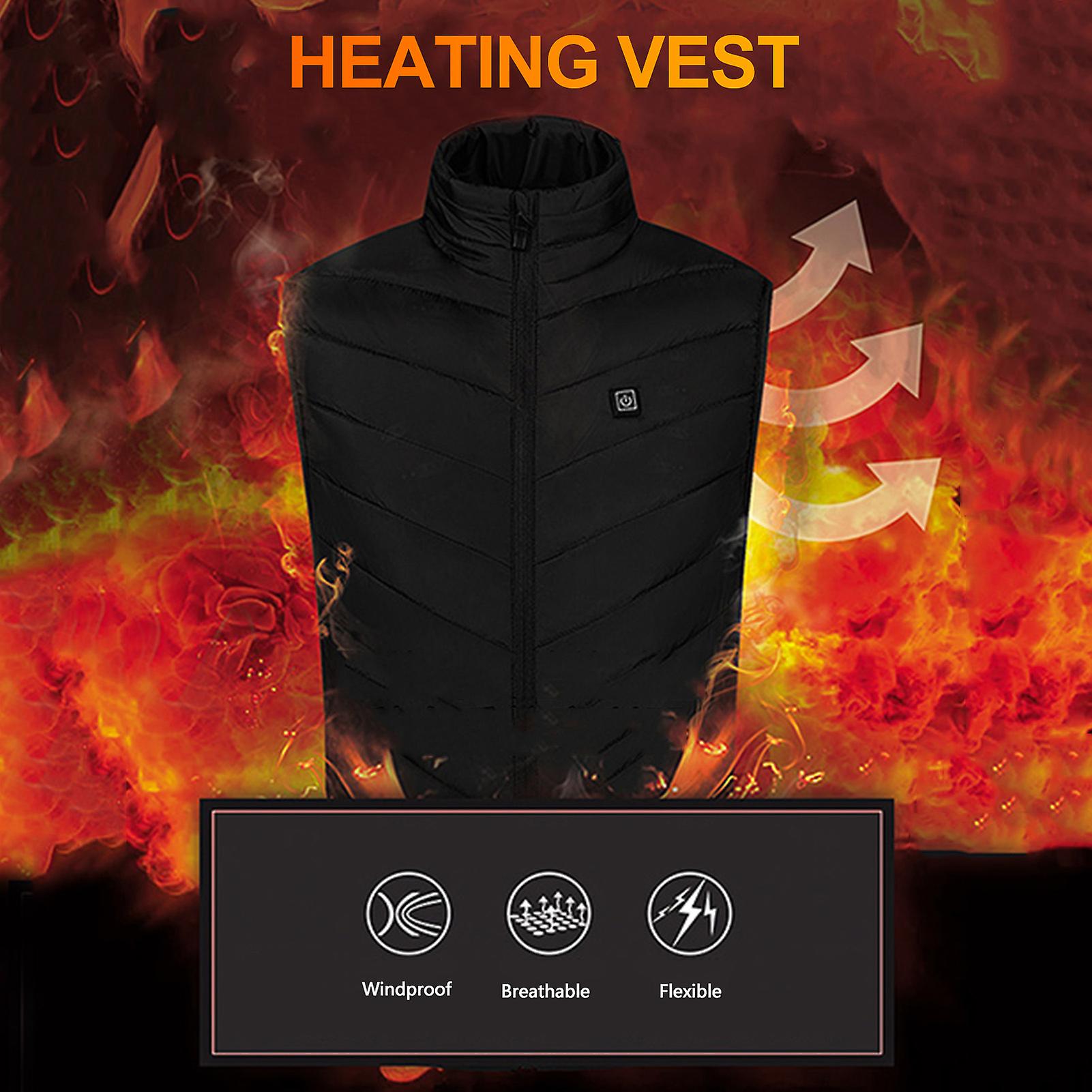 Outdoor Heating Vest Usb Charge Heated Coat Electric Heating Vest Carbon Fiber Heating Clothes For Women And Men Green + Gray 200*210cm