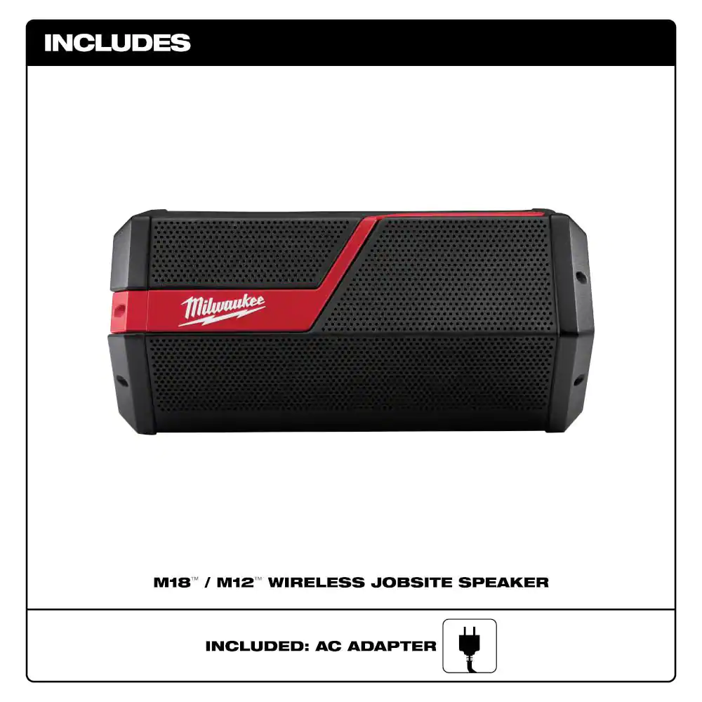 Milwaukee M18/M12 Lithium-Ion Cordless Wireless Jobsite Speaker