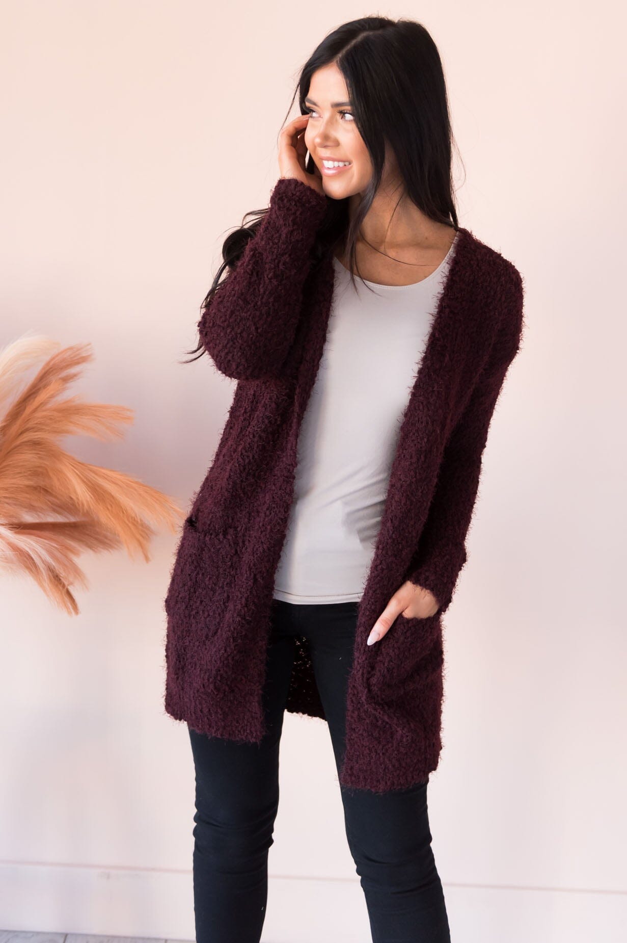 Soft & Cuddly Modest Sweater Cardigan