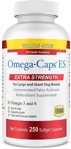 Omega-Caps Softgel Capsules Extra Strength for Large Dogs