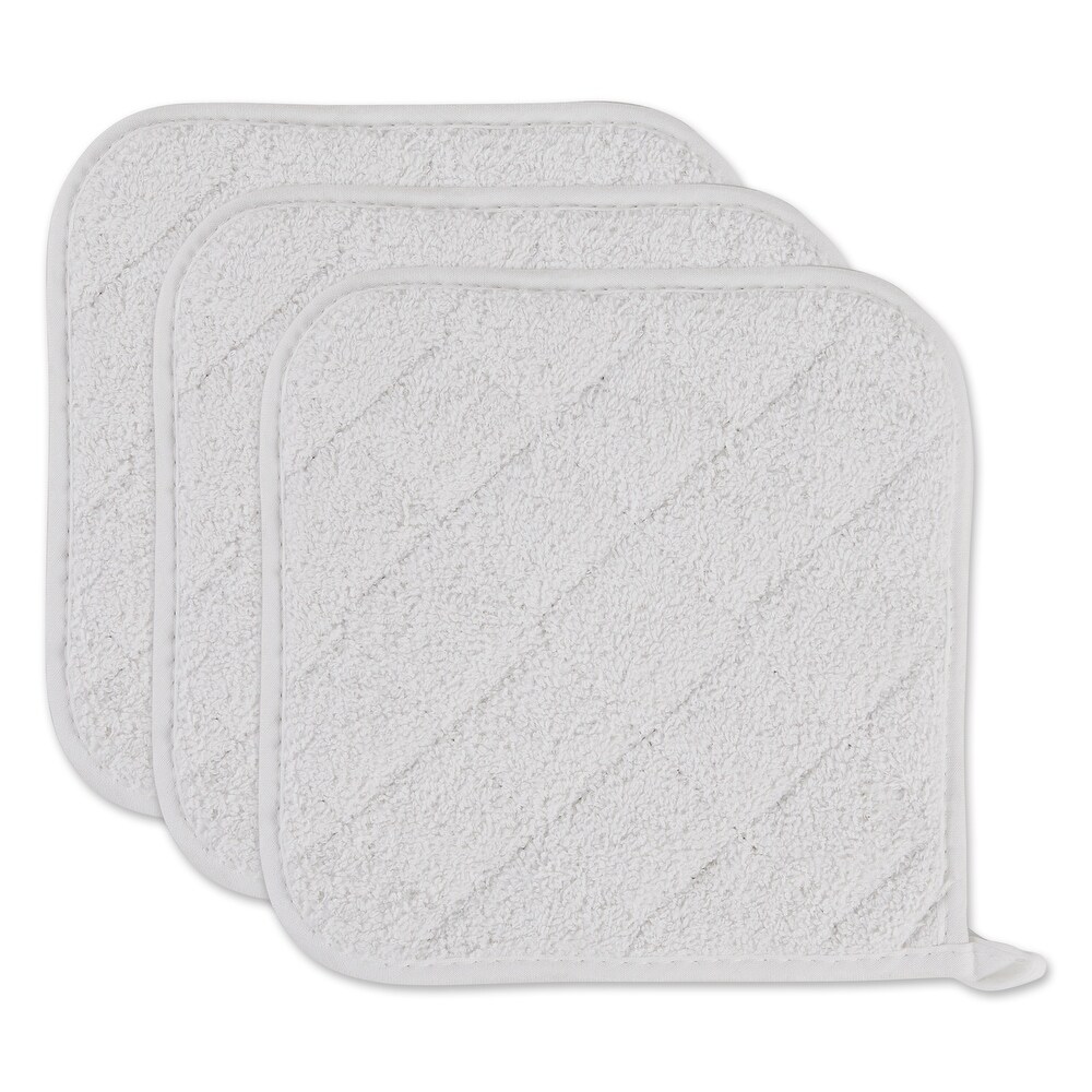 White Terry Potholder (Set 3)