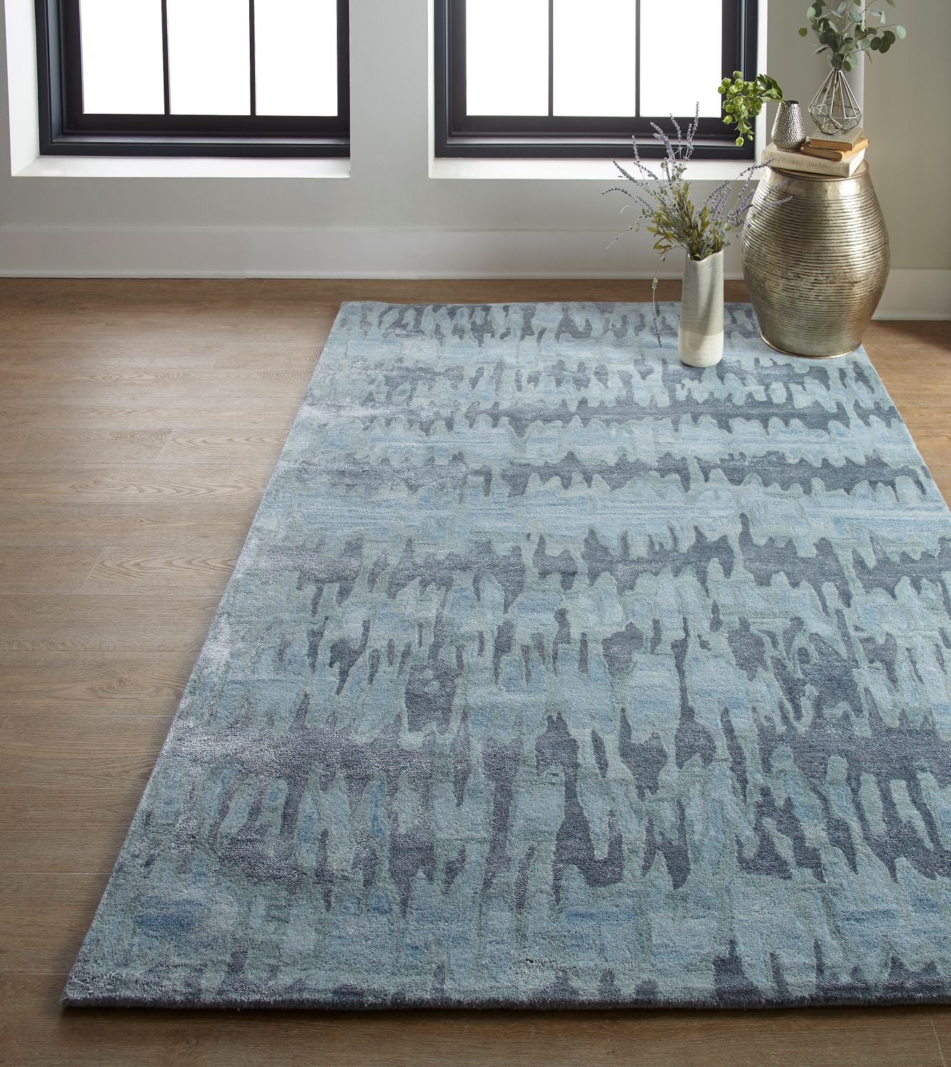 Orwell Hand Tufted Blue and Gray Rug by BD Fine