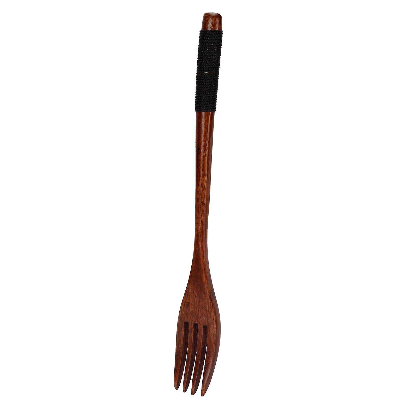 Japanese Wooden Fork Kitchen Tableware Cutlery for Barbecue Picnic Camping Parties