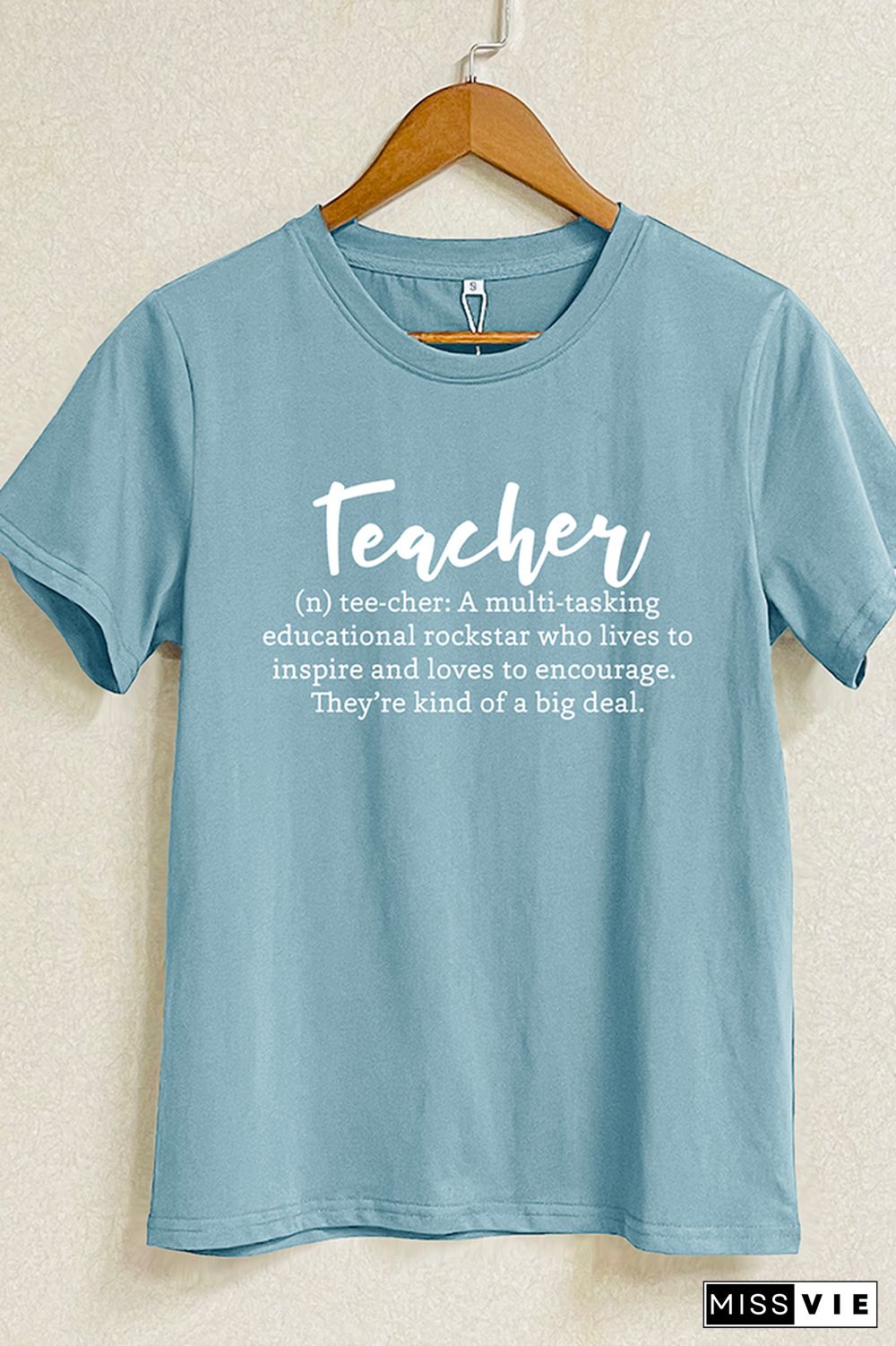 Teacher Definition Print Short Sleeve Graphic Tee Wholesale