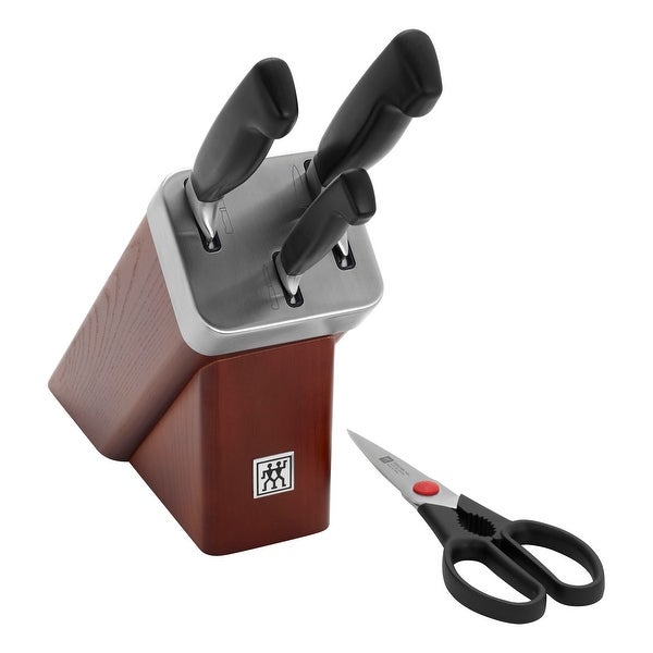 ZWILLING Four Star 5-pc Compact Self-Sharpening Knife Block Set