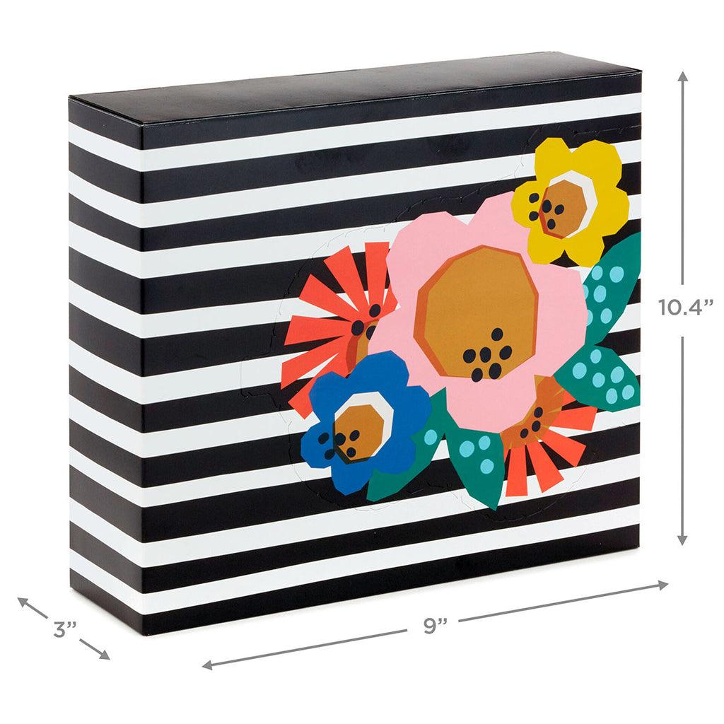 Hallmark  Floral and Stripes Fun-Zip Gift Box