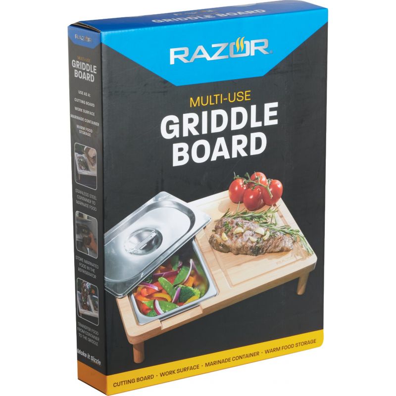 Mr. Bar-B-Q Razor Cutting Board Brown (Pack of 2)