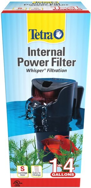 Tetra Whisper Aquarium Internal Filter， Black， 4-gal