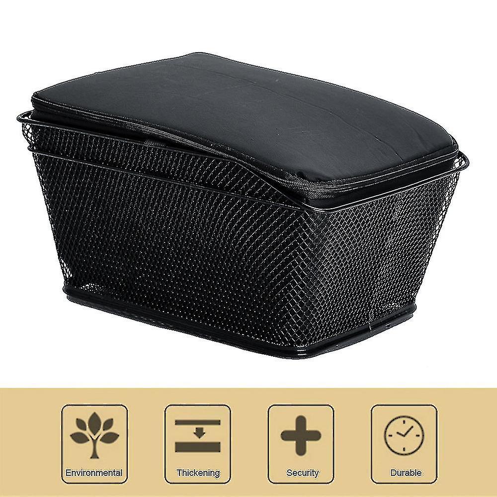 Rear Bike Basket Large Capacity Metal Wire Bicycle Basket Waterproof Rainproof Cover Mtb Accessories Bag For Bicycle