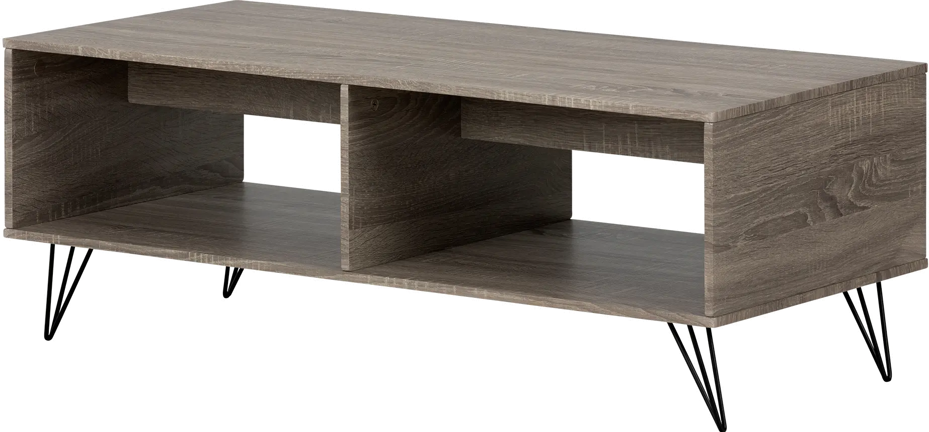 Evane Oak Caramel Coffee Table with Storage - South Shore